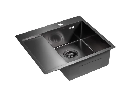Кухонная мойка Paulmark Flank вороненая сталь PM225951-GMR