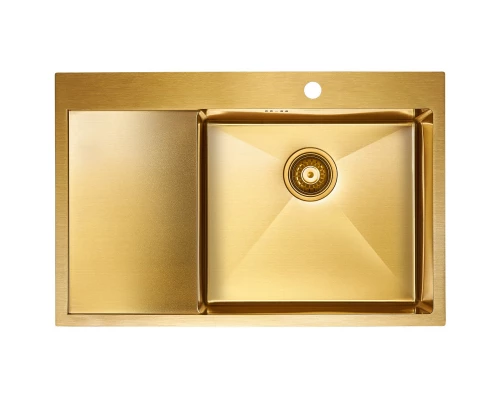 Кухонная мойка Paulmark Atlan золотой матовый PM217851-BGR