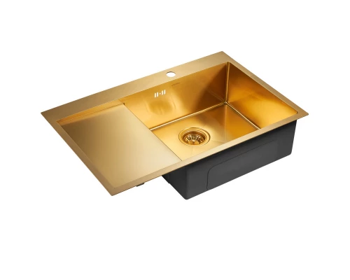 Кухонная мойка Paulmark Atlan золотой матовый PM217851-BGR