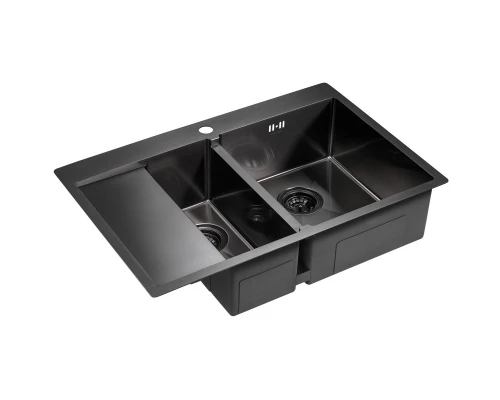Кухонная мойка Paulmark Liga вороненая сталь PM227851-GMR