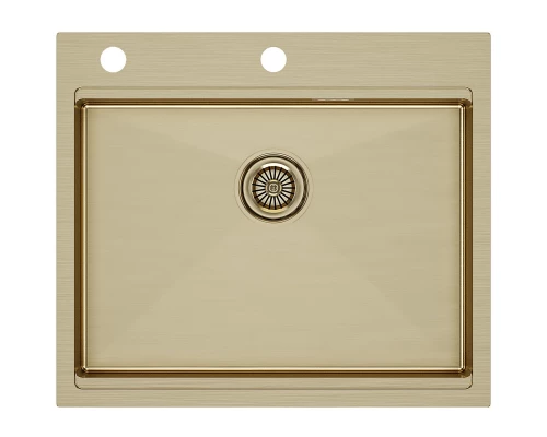 Кухонная мойка Paulmark Brim Pro золотой матовый PM705951-BG