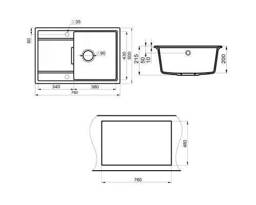 Кухонная мойка Point Лаура светло-бежевый PN3005BG