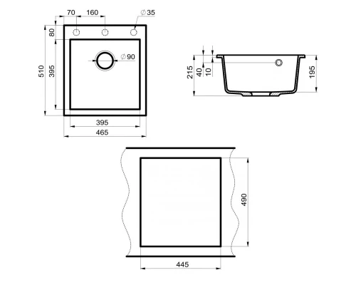 Кухонная мойка Point Моко белый PN3006W