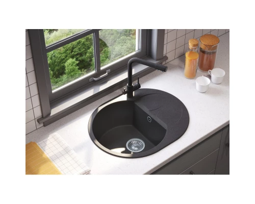Кухонная мойка Polygran Atol-620 черный 678958