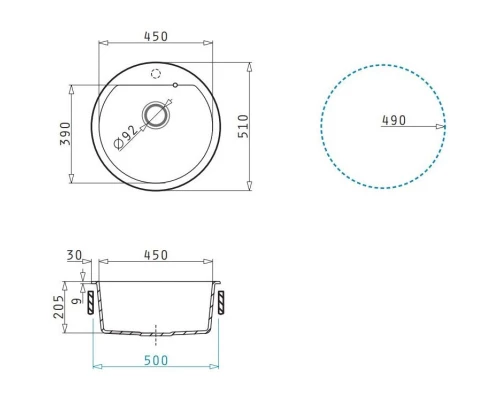 Кухонная мойка Pyramis Alazia 1B бежевый 079810311