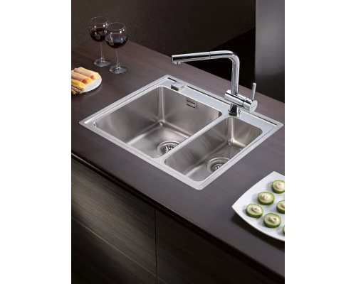 Кухонная мойка Pyramis Pella 1 1/2B полированная сталь 108910201