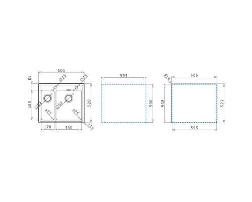 Кухонная мойка Pyramis Pella 1 1/2B полированная сталь 108910401