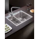 Кухонная мойка Pyramis Pella 1 1/2B полированная сталь 108910401