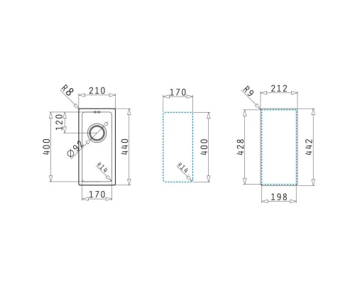 Кухонная мойка Pyramis Astris 1B нержавеющая сталь 101027501