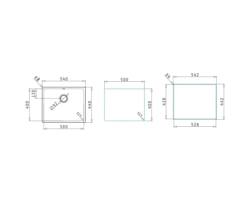 Кухонная мойка Pyramis Astris 1B нержавеющая сталь 101028501