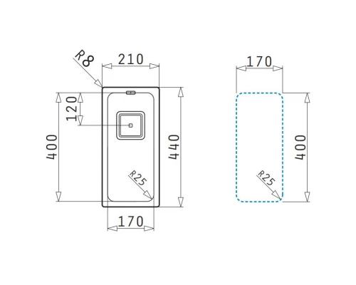 Кухонная мойка Pyramis Lume 1B полированная сталь 101024001