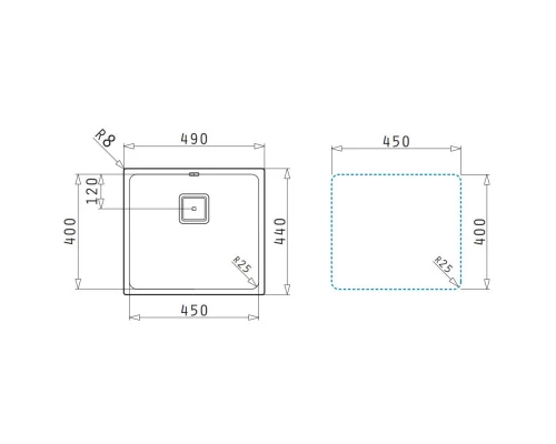 Кухонная мойка Pyramis Lume 1B полированная сталь 101024301