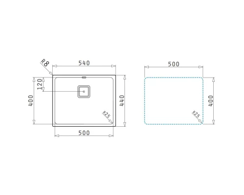 Кухонная мойка Pyramis Lume 1B полированная сталь 101024401