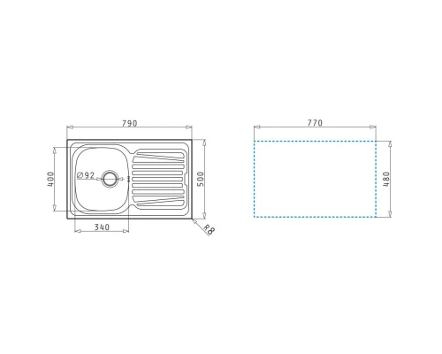 Кухонная мойка Pyramis Sparta 1B 1D сатин 100125701