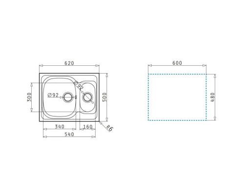 Кухонная мойка Pyramis Sparta 1 1/2B сатин 100125301
