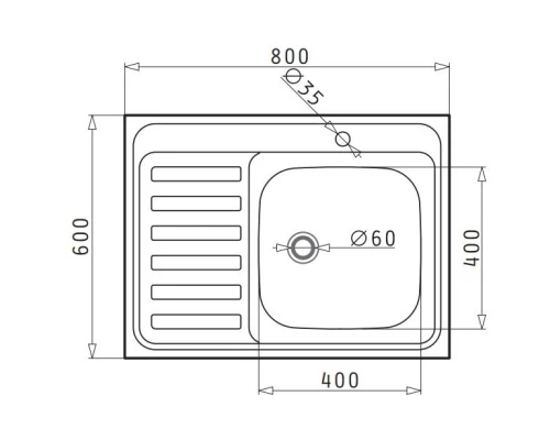 Кухонная мойка Pyramis International 1B 1D сатин 102991801