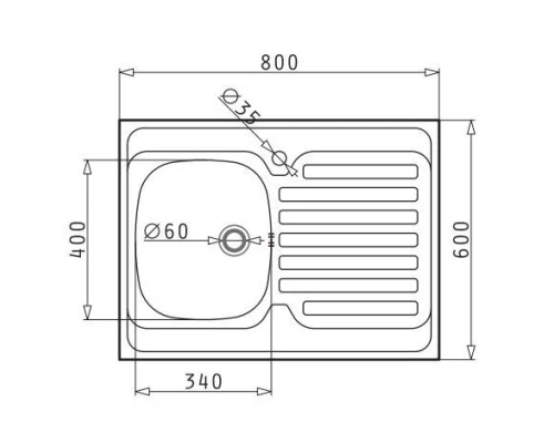Кухонная мойка Pyramis International 1B 1D сатин 102997101