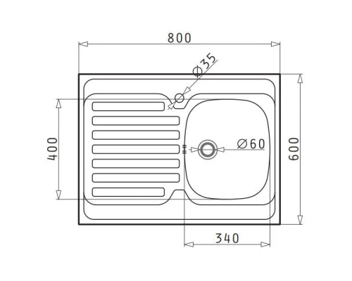 Кухонная мойка Pyramis International 1B 1D сатин 102997001