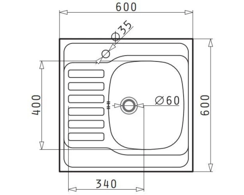 Кухонная мойка Pyramis International 1B 1D сатин 102991201