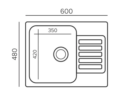 Кухонная мойка Quartz Bond Bond-600 дым 688292