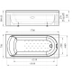 Акриловая ванна 170x75 см Radomir Аврора 0-01-0-0-0-981
