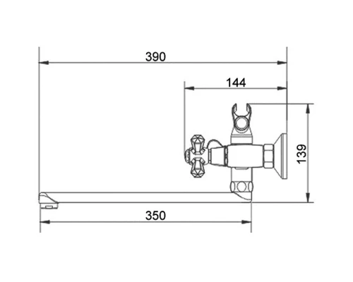 Смеситель для ванны Raiber Ventis R7004