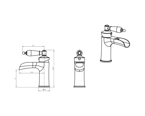 Смеситель для раковины Boheme Vogue 211