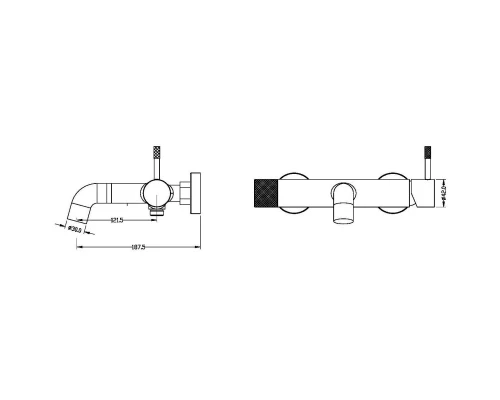 Смеситель для ванны Boheme Uno 463-B