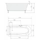 Акриловая ванна 170x70 см Alpen Lisa 87111