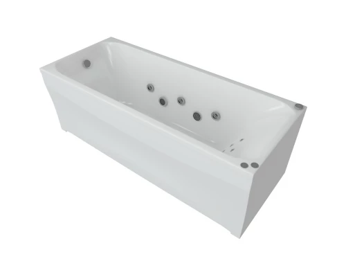 Акриловая гидромассажная ванна 170x70 см пневматическое управление премиум форсунки Aquatek Альфа-170