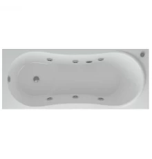 Акриловая гидромассажная ванна 150x70 см пневматическое управление плоские форсунки Aquatek Афродита-150