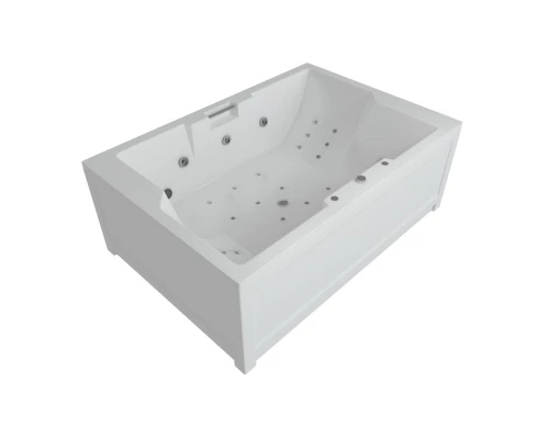 Акриловая гидромассажная ванна 190x130 см пневматическое управление стандартные форсунки+спинной массаж 12 форсунок Aquatek Дорадо
