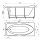 Акриловая гидромассажная ванна 180x80 см пневматическое управление стандартные форсунки Aquatek Европа