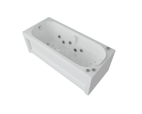 Акриловая гидромассажная ванна 170x75 см пневматическое управление стандартные форсунки Aquatek Лея