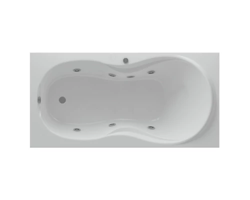 Акриловая гидромассажная ванна 180x90 см пневматическое управление стандартные форсунки Aquatek Мартиника