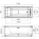 Акриловая ванна 170x70 см Radomir Агата 2-01-0-0-1-226H