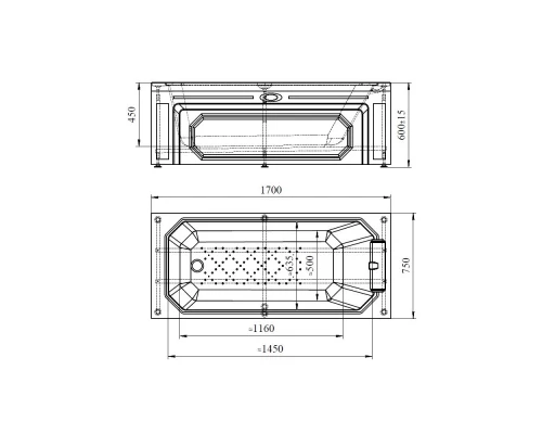 Акриловая ванна 170x75 см Radomir Уэльс 1-01-0-0-1-115