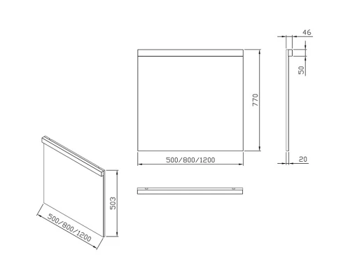 Зеркало 120x77 см белый глянец Ravak Natural 1200 X000001058
