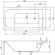 Акриловая ванна 140x70 см Besco Talia WAT-140-PK