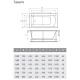 Акриловая ванна 160x70 см Vayer Savero GL000009892