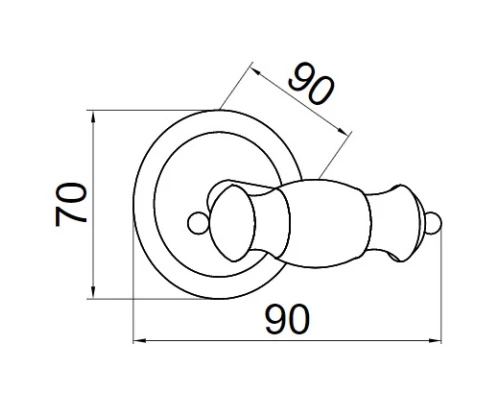 Крючок двойной Boheme Palazzo 10106