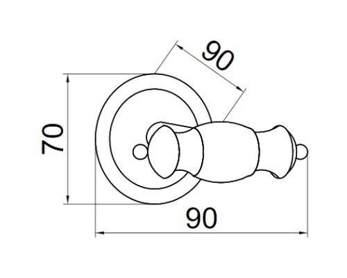 Крючок двойной Boheme Palazzo 10156