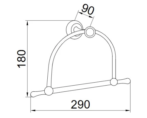 Кольцо для полотенец Boheme Chiaro 10505
