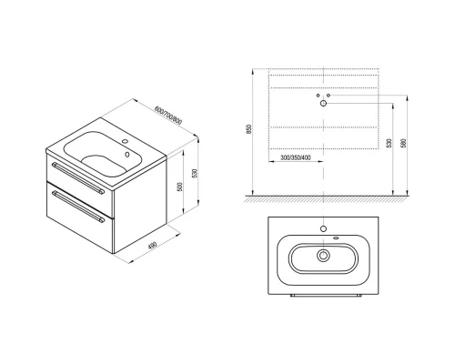 Тумба белый глянец 80 см Ravak SD Chrome II 800 X000000922
