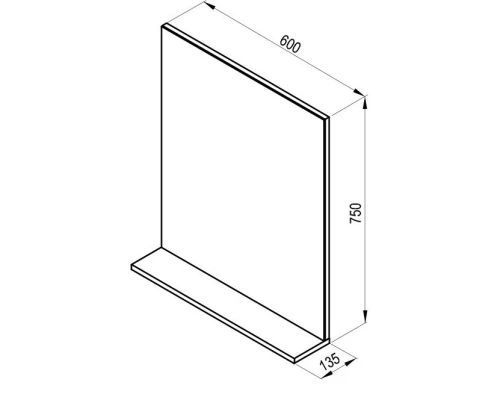 Зеркало 60x75 см белый глянец Ravak Rosa II 600 X000000930