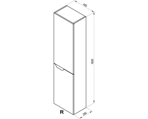 Пенал подвесной белый глянец Ravak SB Classic II 400 R X000001474