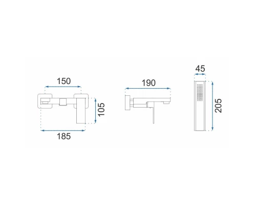 Смеситель для ванны Rea Fenix REA-B5666