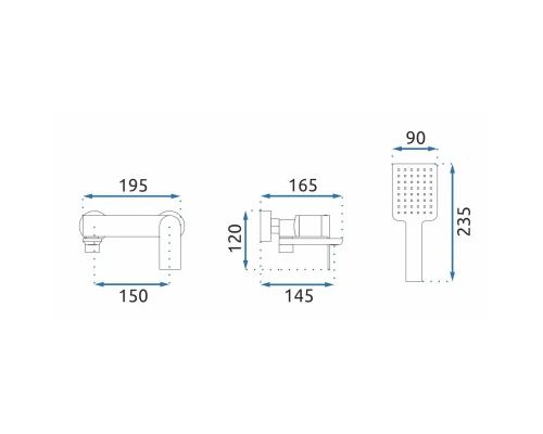 Смеситель для ванны Rea Storm REA-B9985