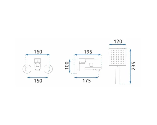 Смеситель для ванны Rea Luppo REA-B5770