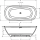 Ванна из литого мрамора 165x77 см Riho Bilo B128001105